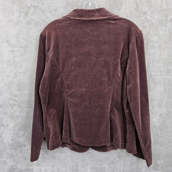 No Boundaries Vintage Corduroy Blazer 1X 17 Juniors Brown Bark Stretchy 1 Button - Picture 12 of 13